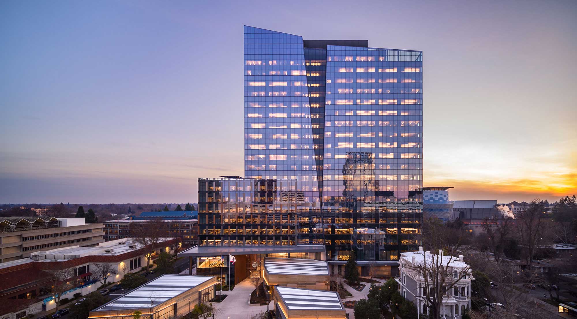 Exterior of a Glass Building